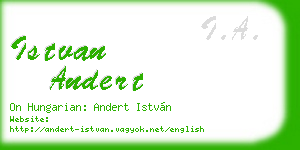 istvan andert business card